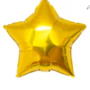 GLAZE&SHINE Star Shaped Foil Balloon, 13 cm, Pink, Party Decoration multicolor (Golden)