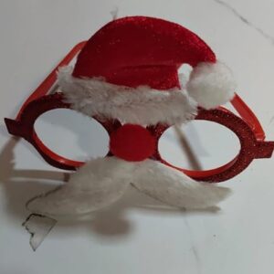 GLAZE&SHINE Santa Claus Merry Christmas Glasses Frames, Xmas Costume Eyeglasses without Lenses for Kids Christmas Party Favor Supplies