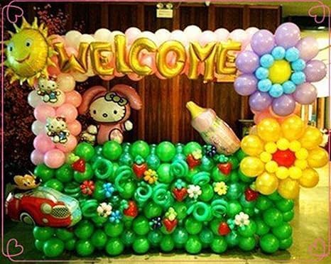 GLAZE&SHINE Welcome Foil Balloon Letters Set, 41 cm Gold Metallic, 7-Piece Party Decoration Brand: GLAZE&SHINE