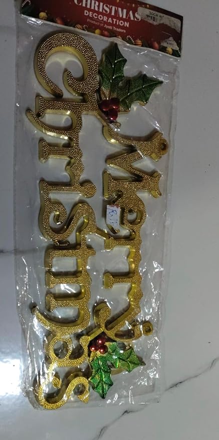 Rustic Merry Christmas Door Sign - Farmhouse Hanging Sign for Front Door, Xmas & Winter Decorations