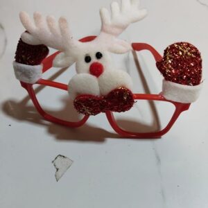 Christmas Tree Glitter Eyeglass Frames, Red Decorative Design