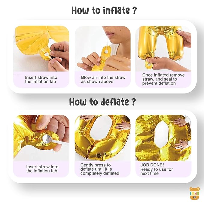 GLAZE&SHINE Happy Birthday Foil Balloons Banner – 13 Golden Letters, Reusable Metallic Alphabet Balloons, Decoration Set for Boys, Girls, Kids, Adults – 16 Inch Size (Silver) - Image 19